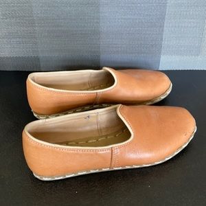 Sabah Tan Leather Slippers